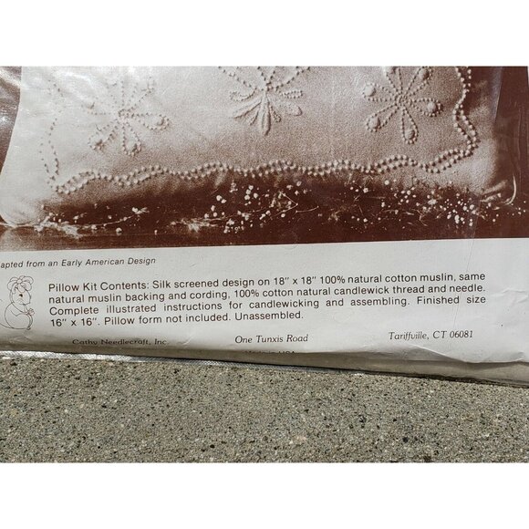 Candlewick Embroidery Kit Lot 4 Christmas Star Ornaments Pillow Pineapple Ducks - Picture 6 of 16